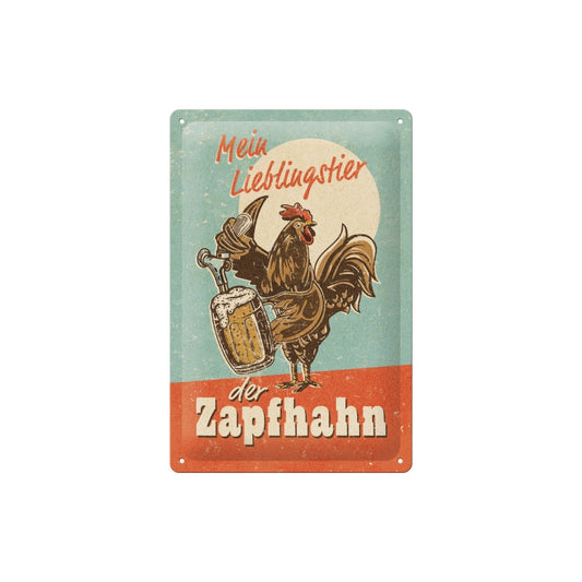 Blechschild 20x30cm. Lieblingstier Zapf