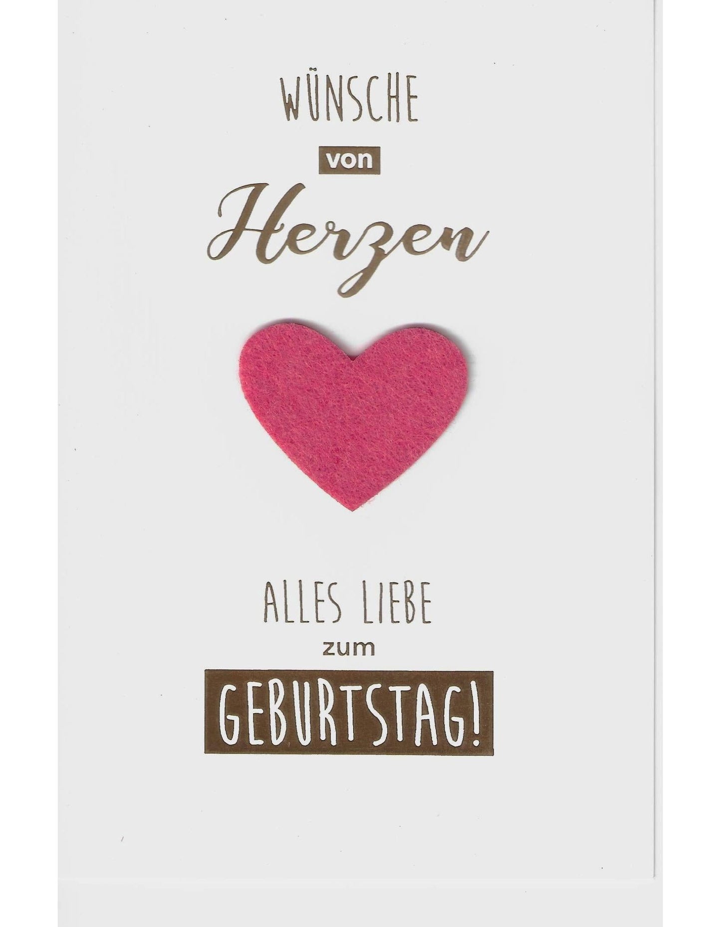Glückwunschkarte "Wünsche von Herzen alles Liebe zum Geburtstag" B6