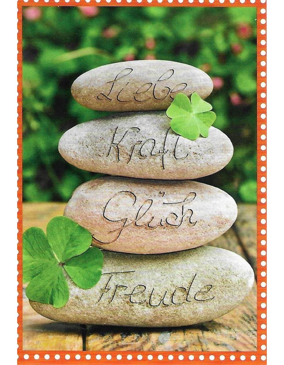 Glückwunschkarte "Liebe, Kraft, Glück, Freude" A7