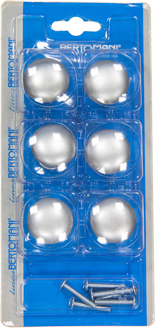 Möbelknopf 25 mm "Multipack à 6 Stk."  Zinkdruckguss vrnickelt