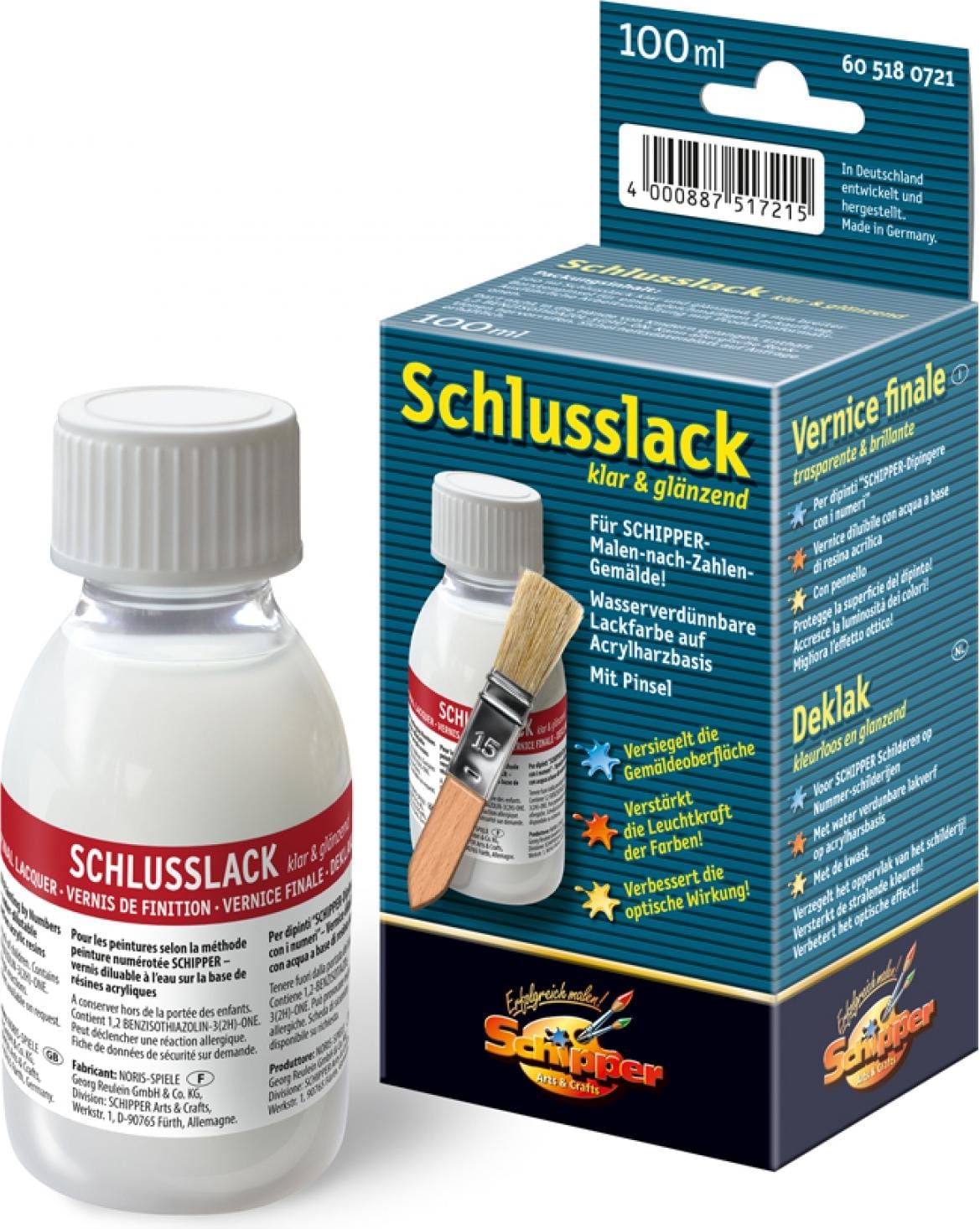 Schlusslack, klar & glänzend