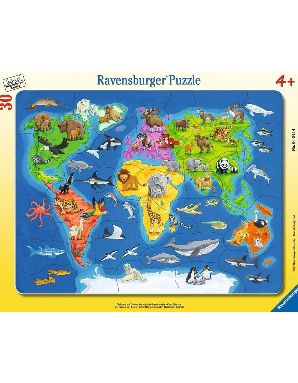 Ravensburger Weltkarte mit Tieren (30 Teile)