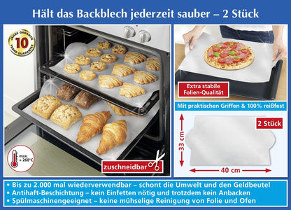 Dauerbackfolie mit Griff, 2er Set