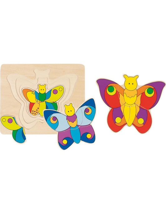 Goki Schmetterling 3-Schicht-Holz-Puzzle (11 Teile)