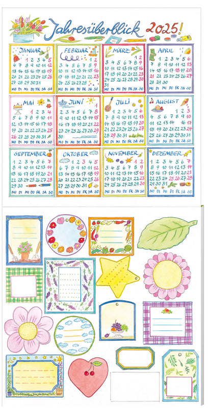Merkkalender 2er-Set 2025