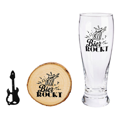 3-teiliges Geschenkset "Bier rockt"