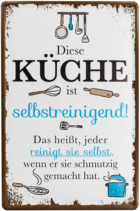 Blechschild "Küche"