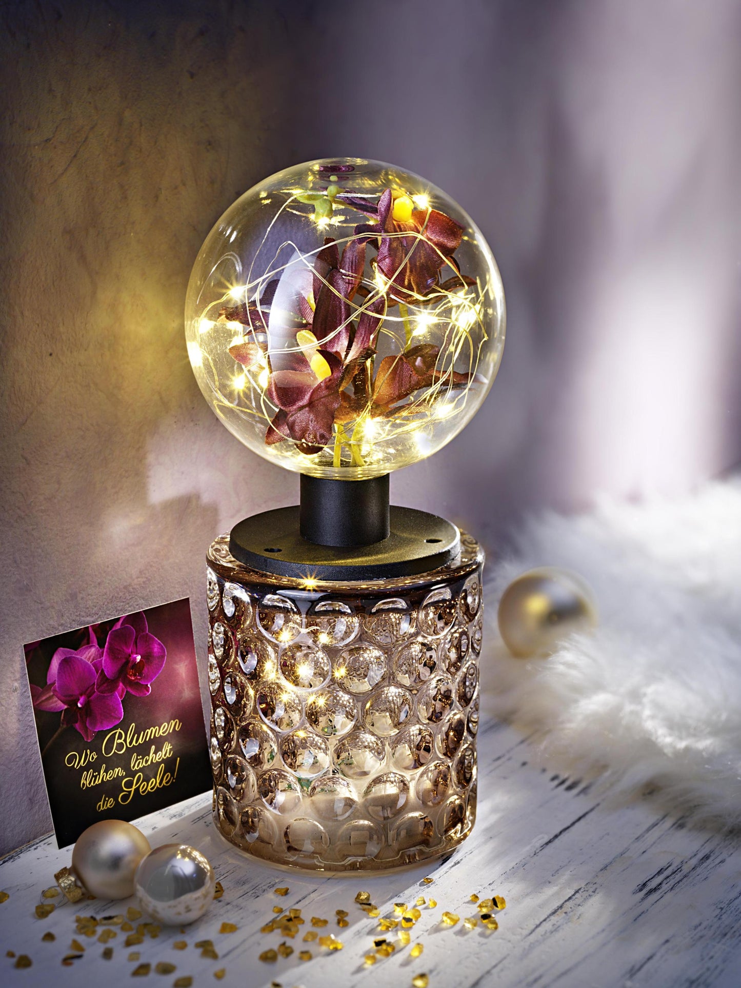 LED-Dekoleuchte "Flor" mit Geschenkbox, 23 cm