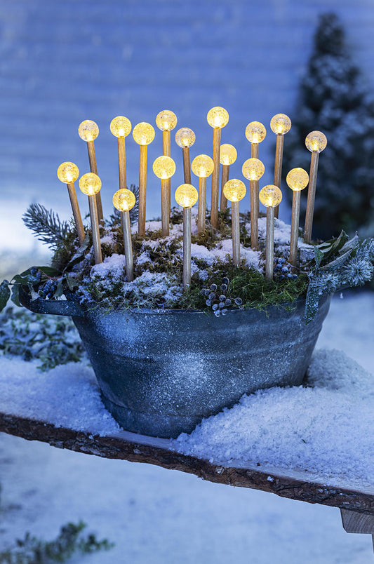 LED-Gartenstecker "Bambus" 20er-Set