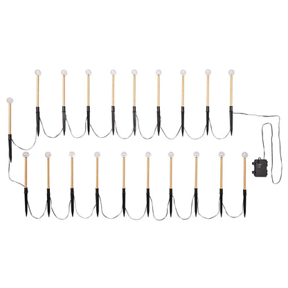 LED-Gartenstecker "Bambus" 20er-Set