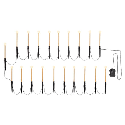 LED-Gartenstecker "Bambus" 20er-Set