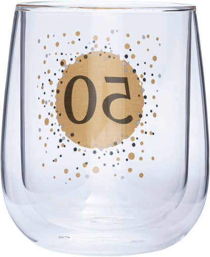 Doppelwandiges Glas (Typ: 50. Geburtstag)