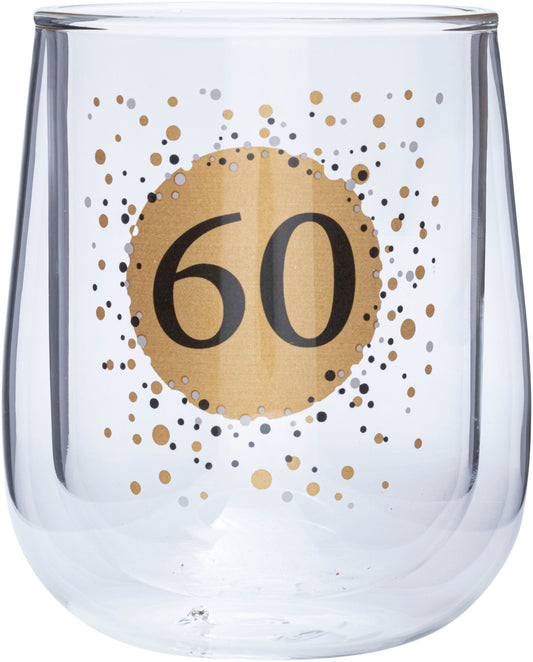 Doppelwandiges Glas (Typ: 60. Geburtstag)