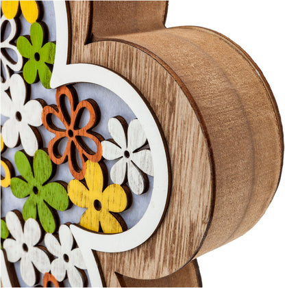 LED-Deko "Blossom" aus Holz, 2er-Set