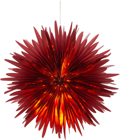 LED-Hängedeko "Dahlia" 60 cm (Farbe: weinrot)