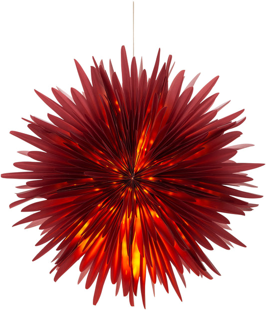 LED-Hängedeko "Dahlia" 60 cm (Farbe: weinrot)