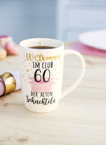 Tasse "Club der alten Schachteln" (Alter: 70 Jahre)