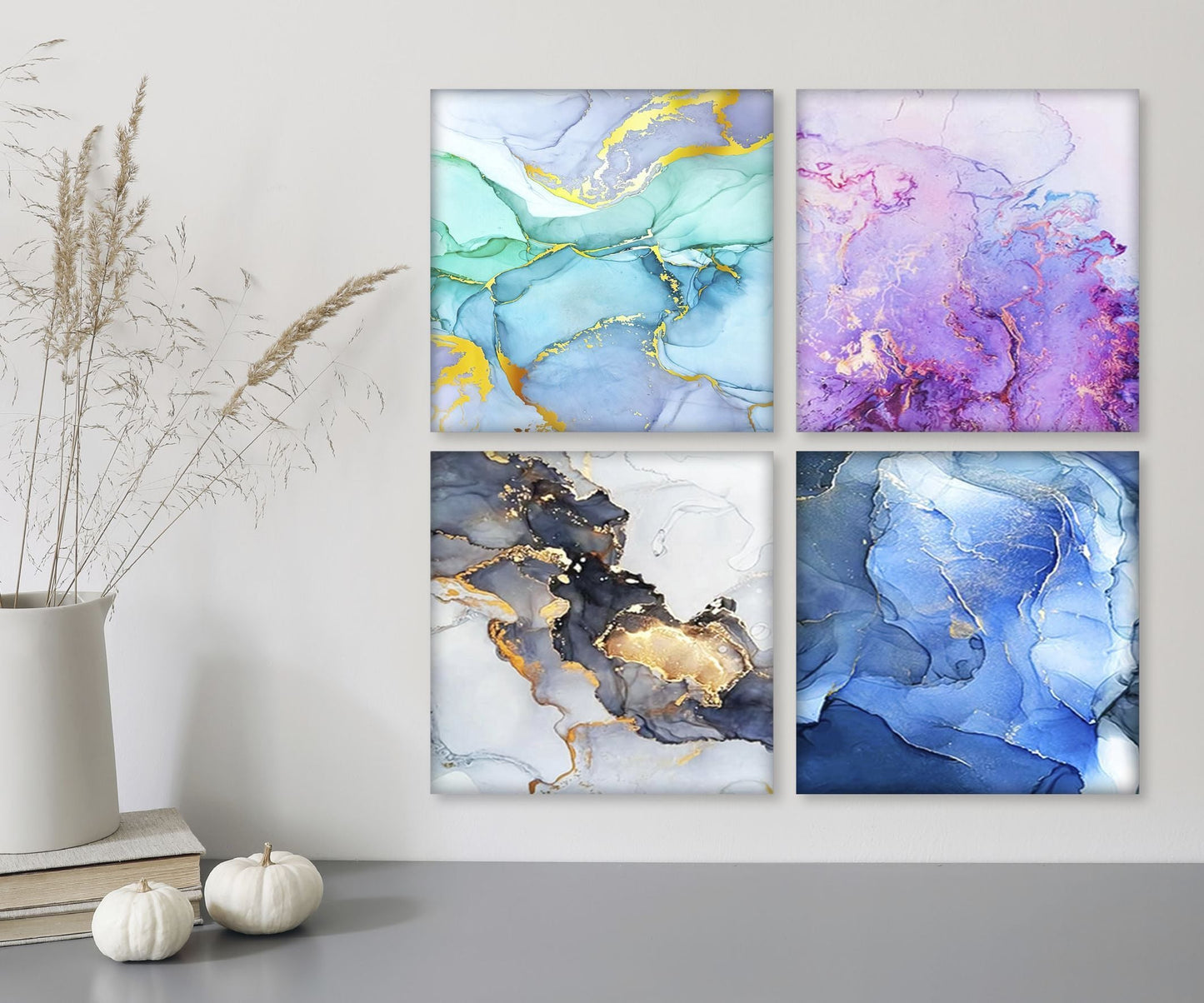 Diamond Painting "Marmor" 30 x 30 cm,  4er-Set