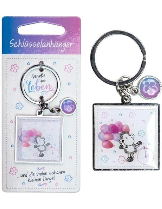Sheepworld Schlüsselanhänger 3.5 x 7.7 cm ,,Geniesse Leben