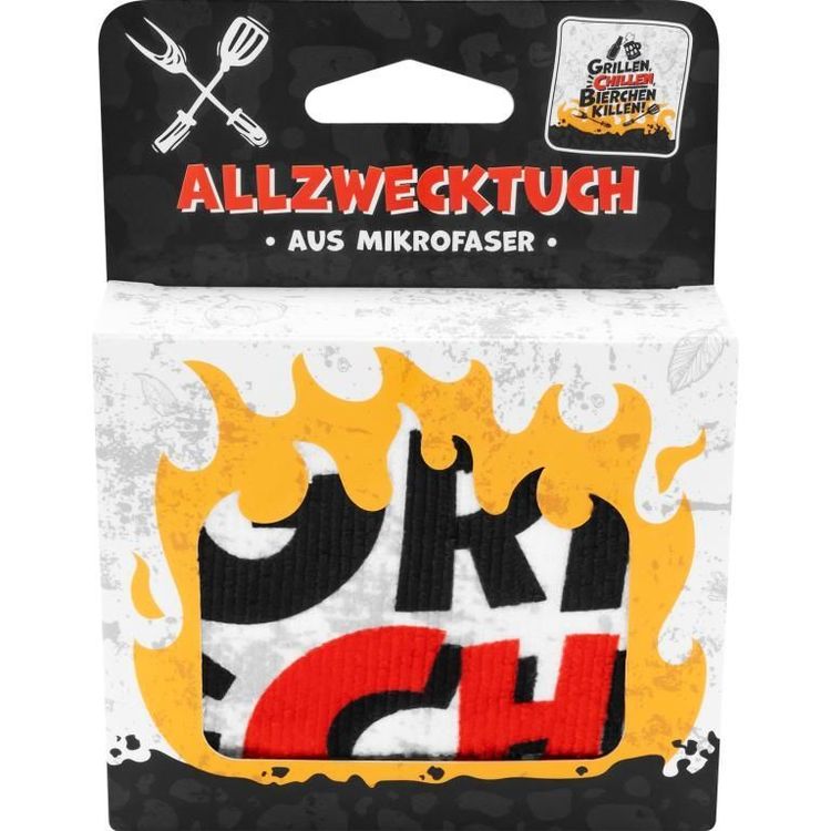 Mikrofasertuch Motiv "Grillen"