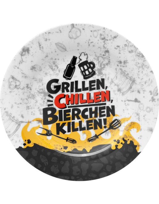 Teller Motiv "Grillen"