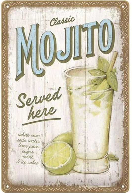 Nostalgic-Art Merchandising Schild Mojito 20 x 30 cm, Metall (20 x 30 cm)