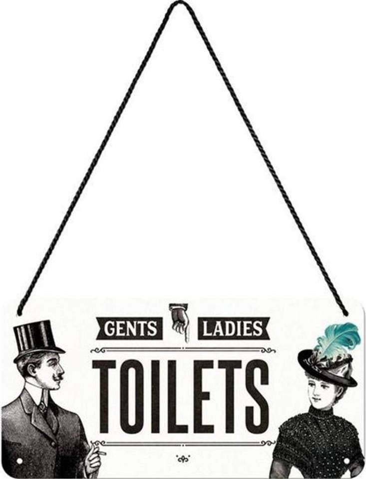 Nostalgic-Art Merchandising Schild Ladies & Gentlemen 20 x 10 cm, Metall (20 x 10 cm)