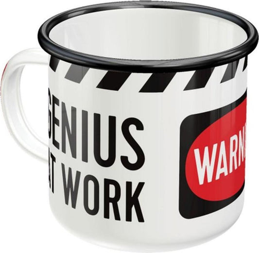 Nostalgic-Art Merchandising Emaille-Becher Genius At Work (360 ml, 1 x)