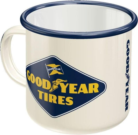 Nostalgic-Art Merchandising Universaltasse Goodyear 360 ml, 1 Stück, Dunkelblau/Weiss (360 ml, 1 x)