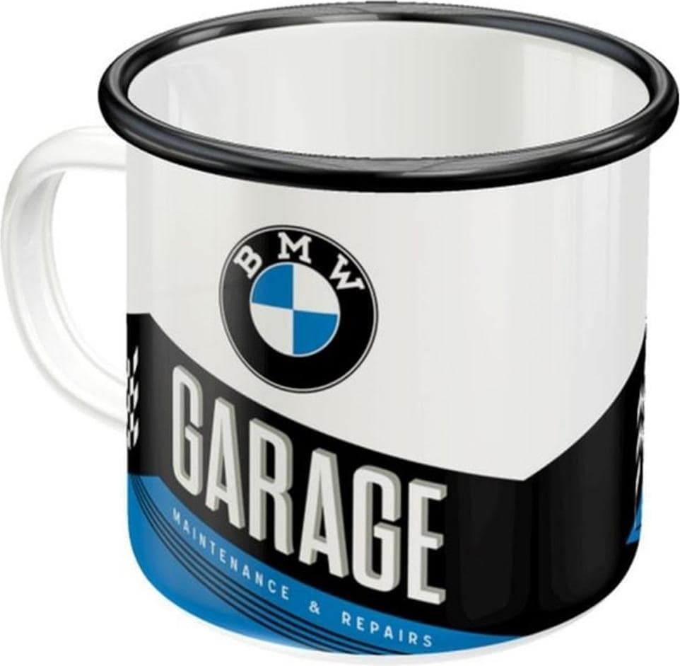 Nostalgic-Art Merchandising Nostalgic Art Universaltasse BMW Garage 360 ml, 1 Stück, Schwarz/Weiss (360 ml, 1 x)