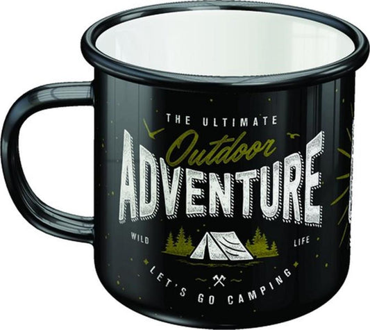 Nostalgic-Art Merchandising Universaltasse Outdoor Adventure 360 ml, 1 Stück, Schwarz (360 ml, 1 x)