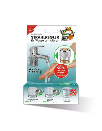 EASYmaxx Strahlregler für Wasserarmaturen 3,5cm Edelstahl