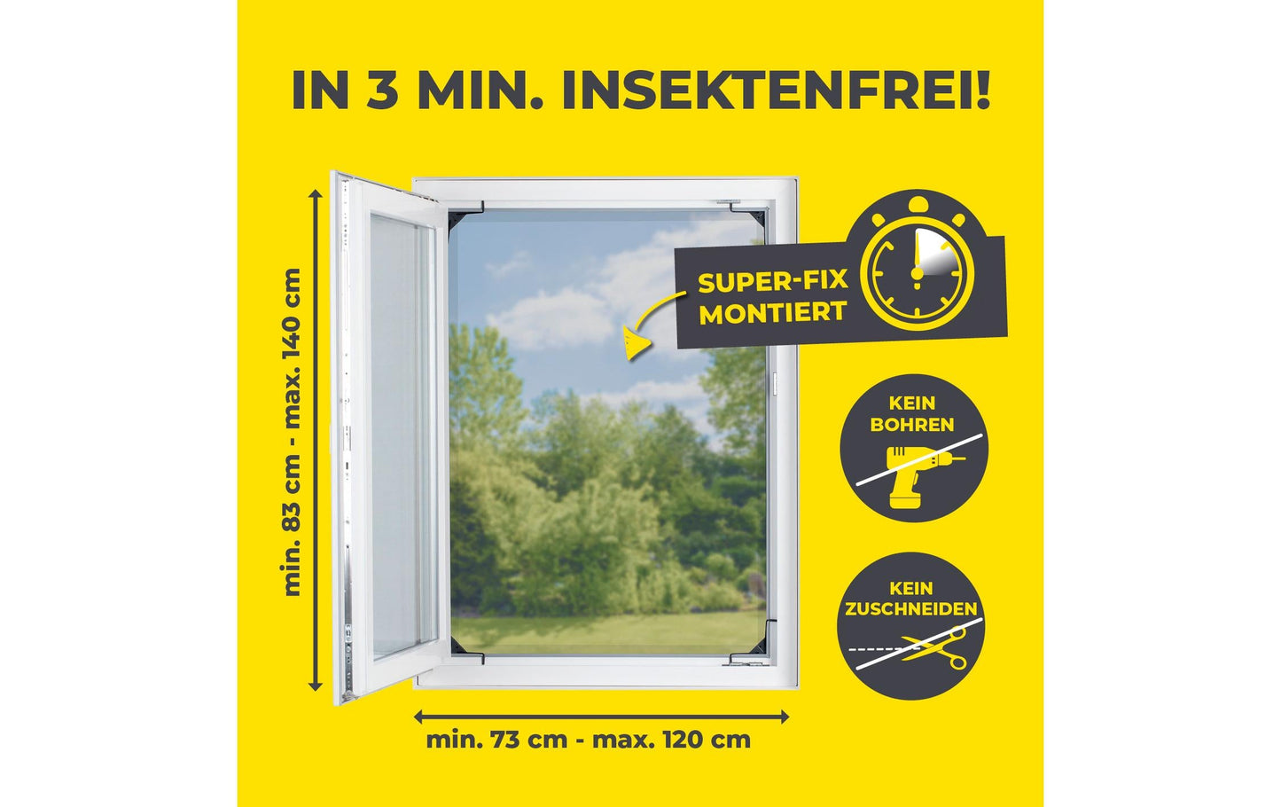 EASYmaxx Moskitonetz Magic Fit