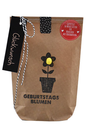 Wunderle Wundertüte "Geburtstagsblumen" 14x22 cm