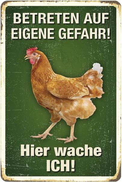 Blechschild "Betreten auf eigene Gefahr!"