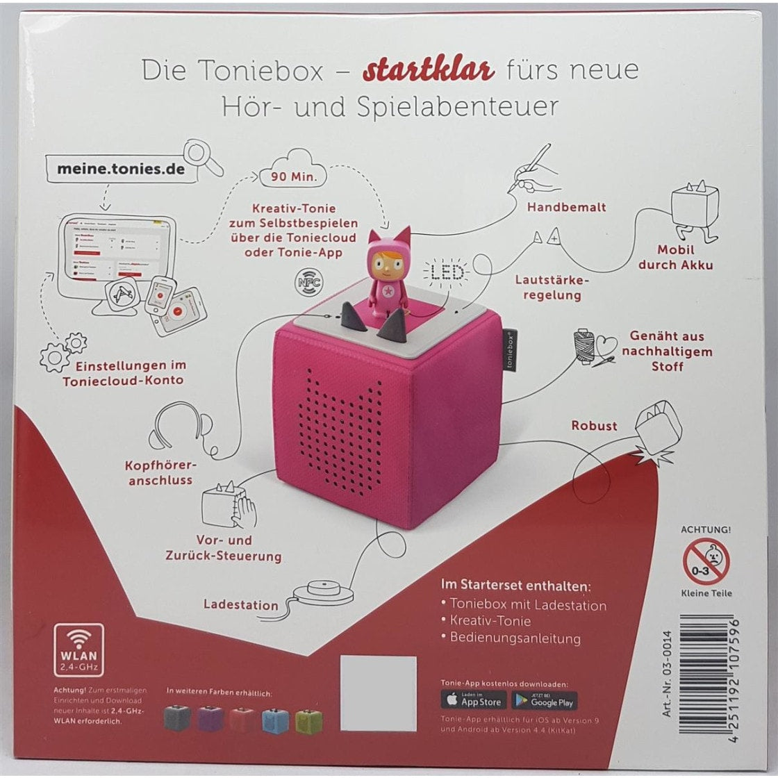 Toniebox Starterset Pink (Kreativ-Tonie)