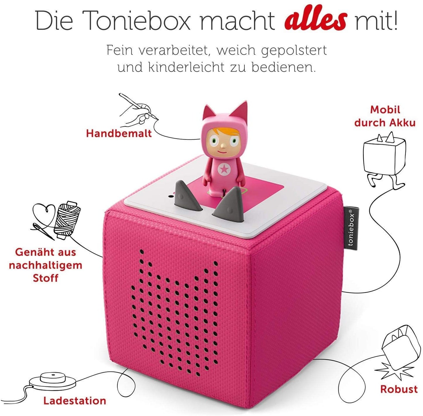 Toniebox Starterset Pink (Kreativ-Tonie)