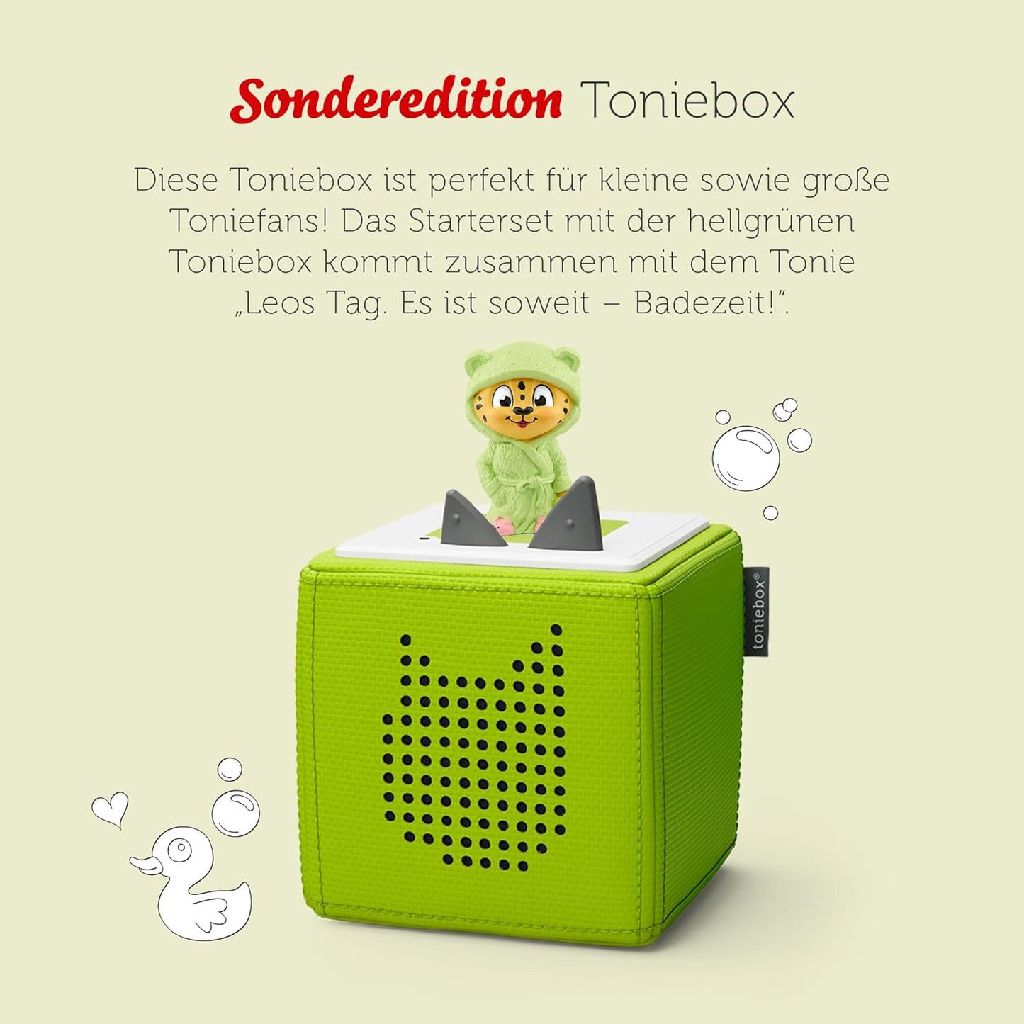 Toniebox Sonderedition hellgrün Leos Tag