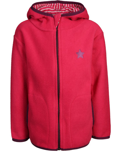 Fleece-Jacke STERNCHEN mit Kapuze in pink