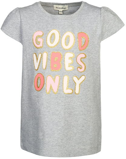 T-Shirt GOOD VIBES ONLY in grau