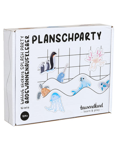 Badewannenaufkleber PLANSCHPARTY 16-teilig