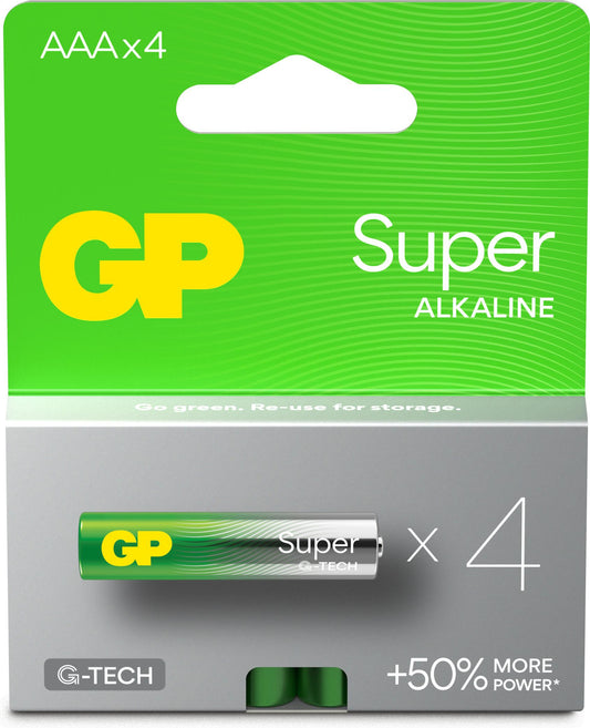 GP Batterien Alkaline AAA, 4er-Pack