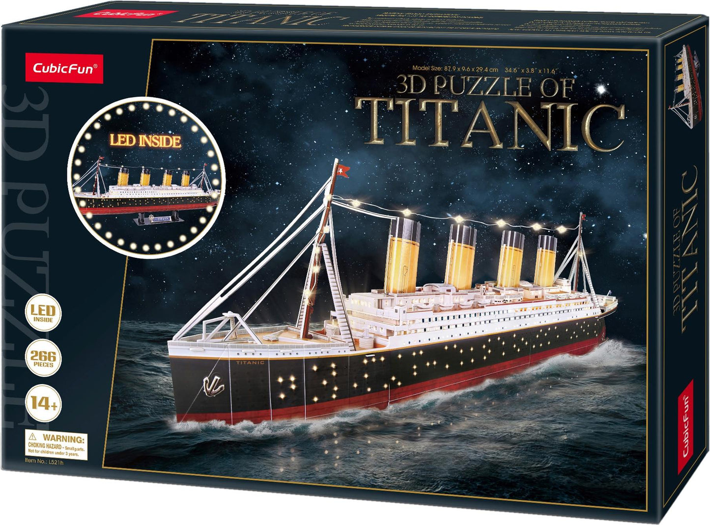 3D Puzzle Titanic mit LED Beleuchtung / 266 teilig