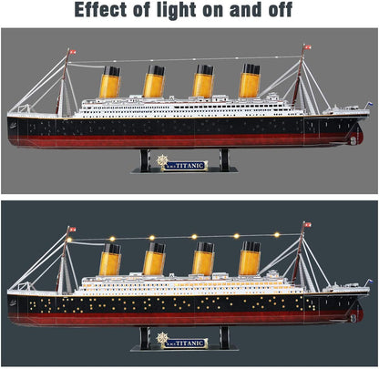 3D Puzzle Titanic mit LED Beleuchtung / 266 teilig