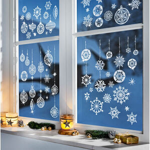 Fenstersticker "White Christmas" 70-teilig