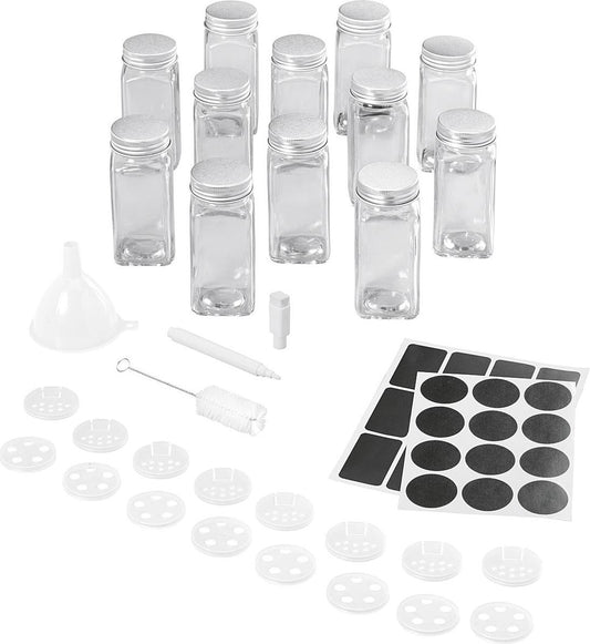 Gewürzstreuer Set 12 Gläser, 64-teilig