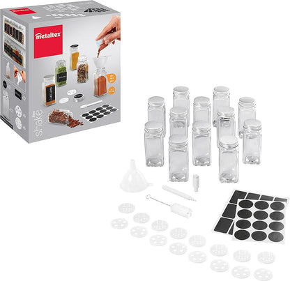 Gewürzstreuer Set 12 Gläser, 64-teilig