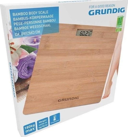 Grundig Personenwaage aus Bambus
