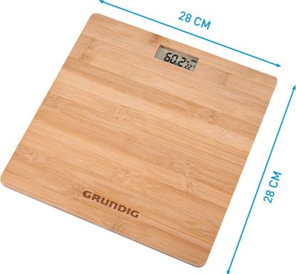 Grundig Personenwaage aus Bambus