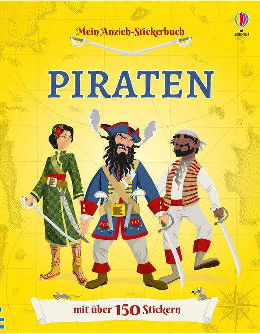 Usborne Publishing Mein Anzieh-Stickerbuch: Piraten (Deutsch, 2024)